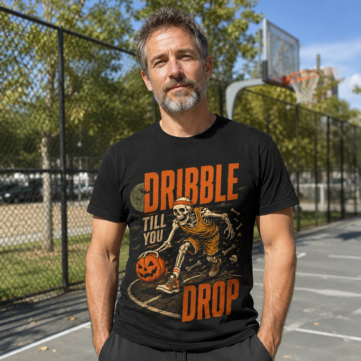 Dribble Till You Drop Basketball Halloween Shirt