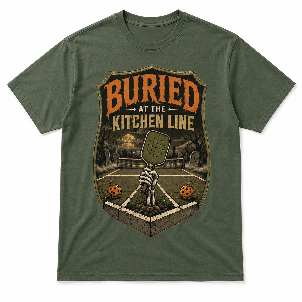 Buried at the Kitchen Line Pickleball Halloween Shirt