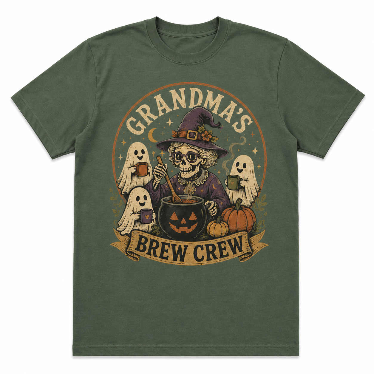 Grandma’s Brew Crew Halloween Witch Shirt