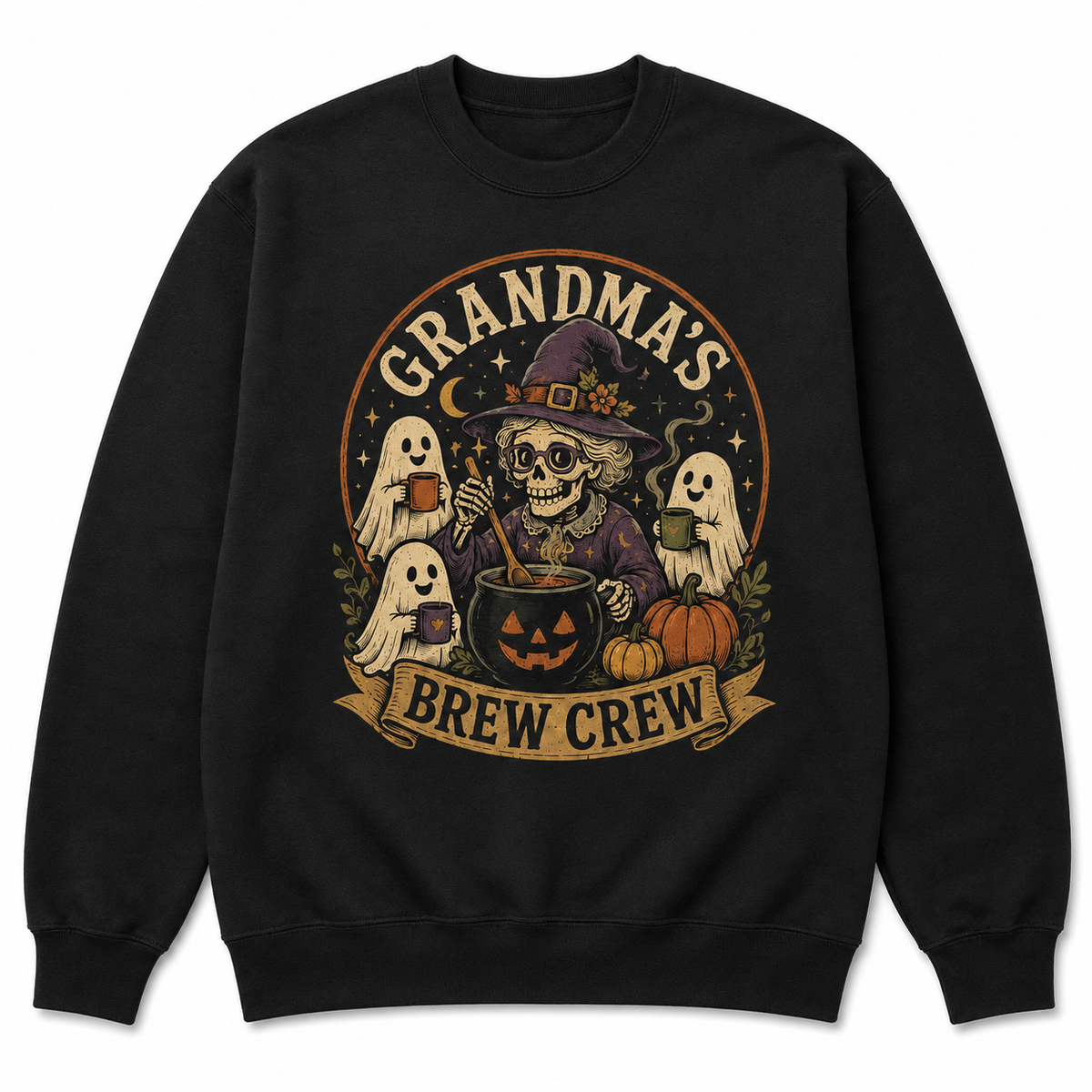 Grandma’s Brew Crew Halloween Witch Shirt