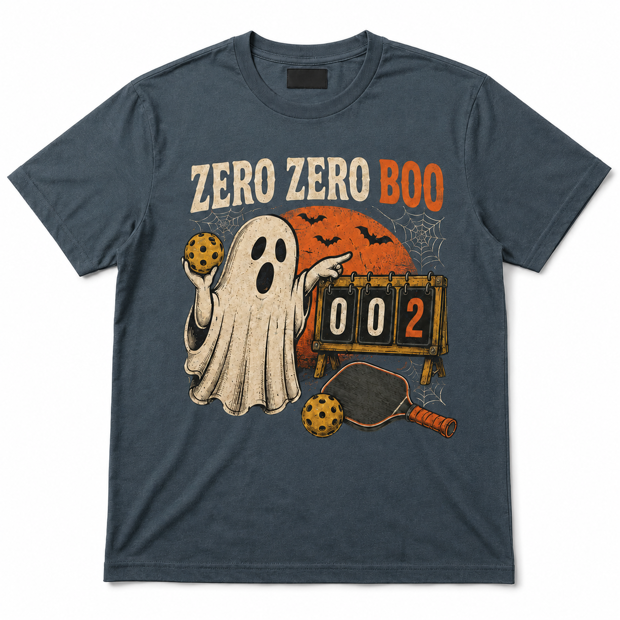 Zero Zero Boo Pickleball Halloween Ghost T-Shirt
