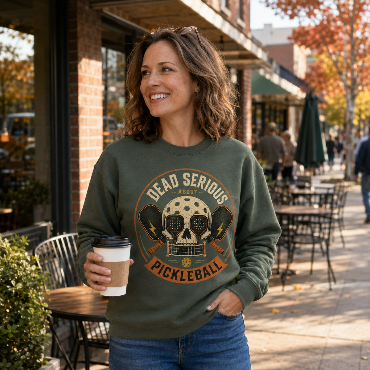 Dead Serious About Pickleball Skeleton Shirt